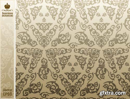 Stylish floral lace background 15x EPS