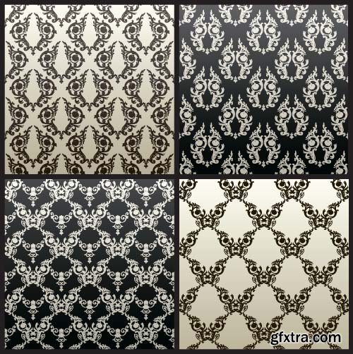 Stylish floral lace background 15x EPS