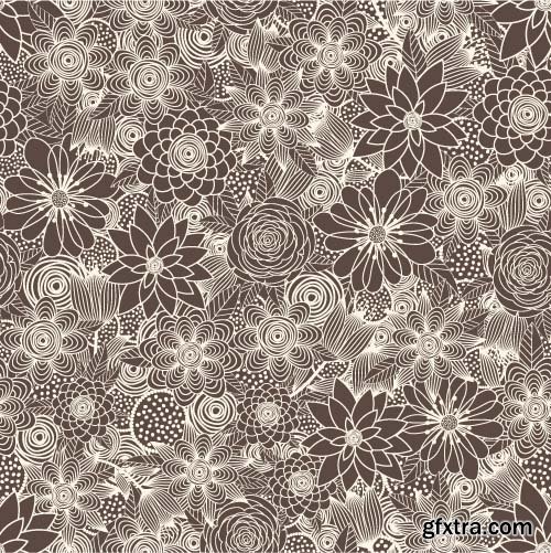 Stylish floral lace background 15x EPS