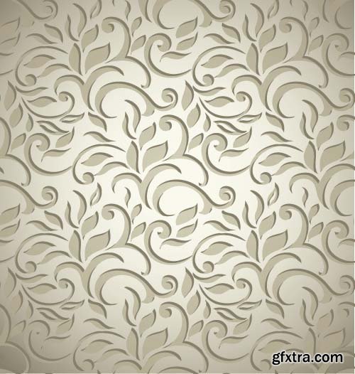 Stylish floral lace background 15x EPS