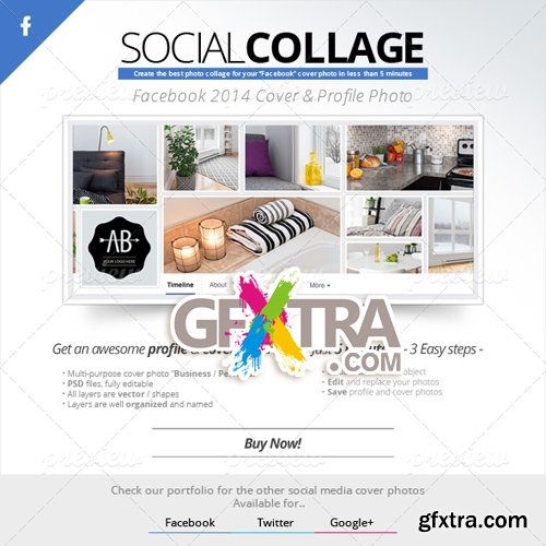 Social Collage Cover and Profile Facebook 2014