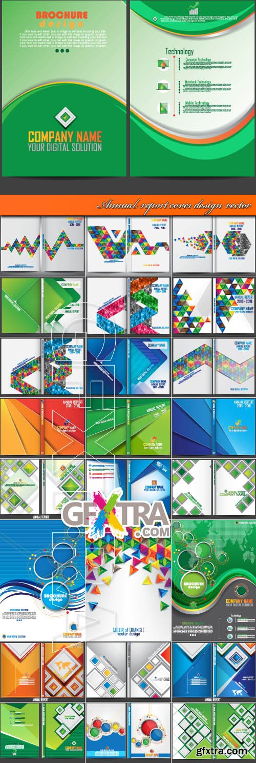 Annual report cover design vector