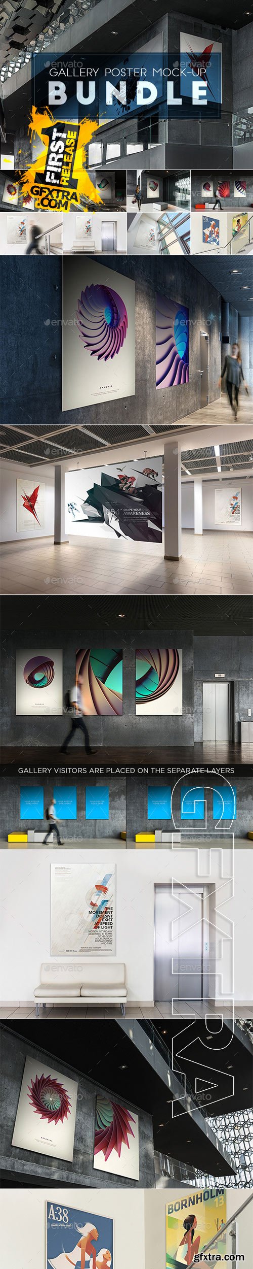 GraphicRiver - Gallery Poster Mock-Up Bundle 11015571