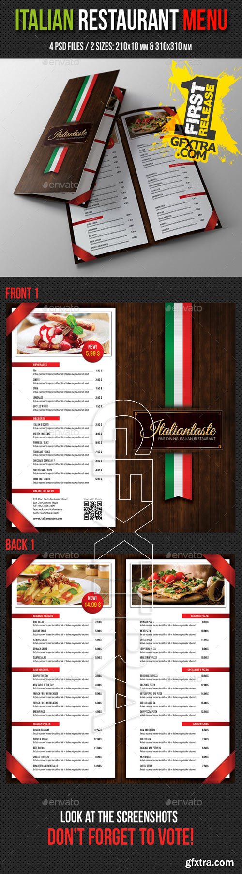 GraphicRiver - Italian Restaurant Menu Brochure 10264044