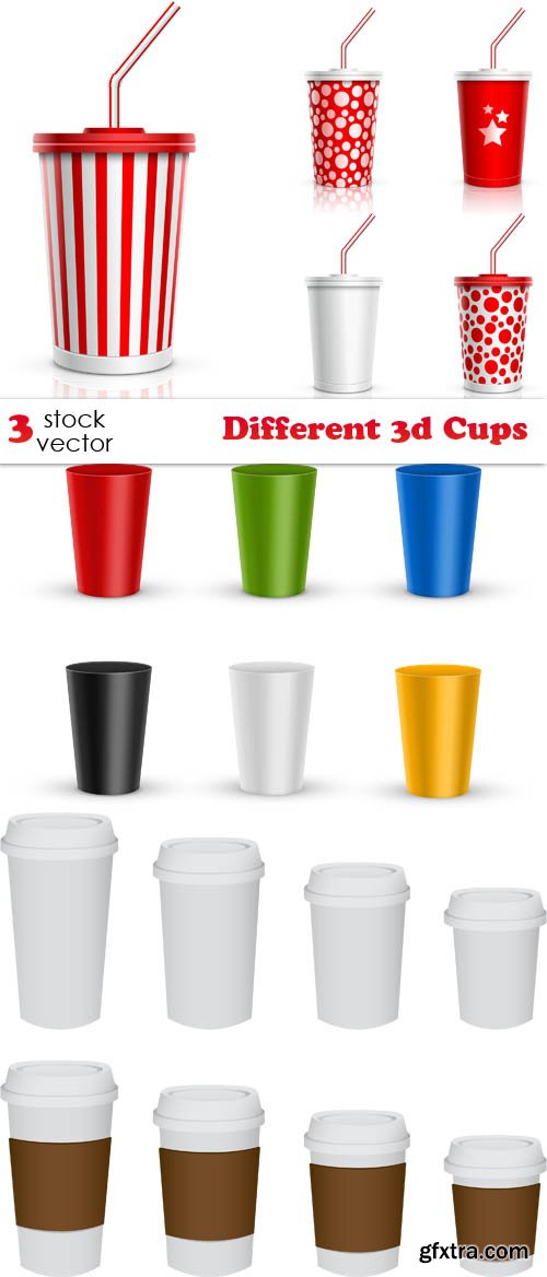 Vectors - Different 3d Cups