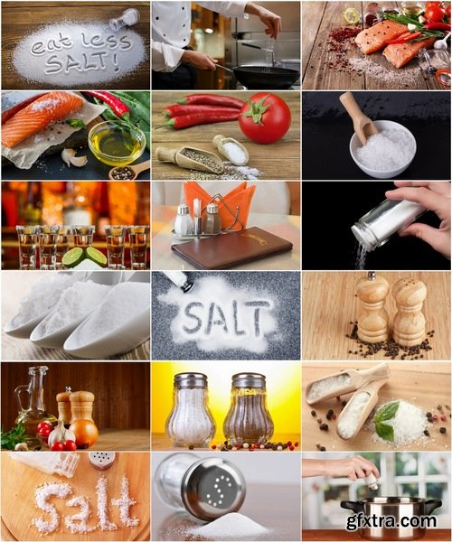 Collection of table salt salt shaker salty foods sprinkled salt on the table 25 HQ Jpeg