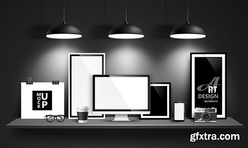 Creative Design Workspace & Modern Devices - 25x EPS