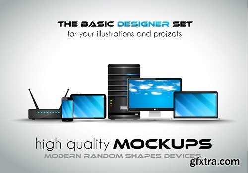 Creative Design Workspace & Modern Devices - 25x EPS