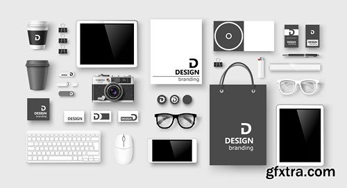 Creative Design Workspace & Modern Devices - 25x EPS