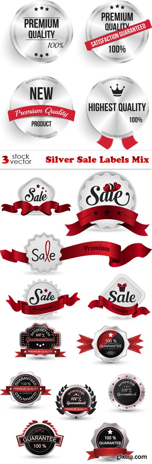 Vectors - Silver Sale Labels Mix