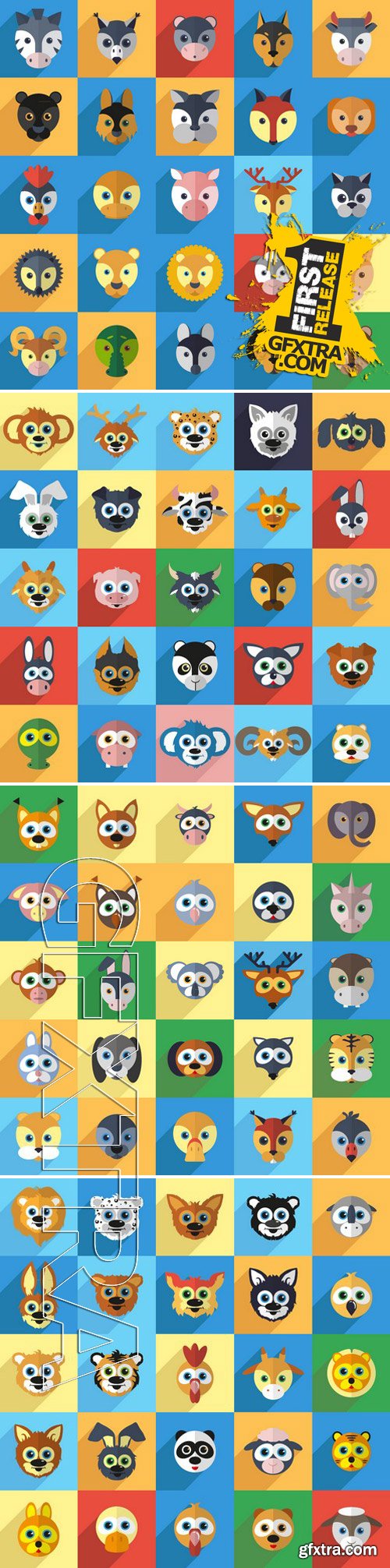 Stock Vectors - Set of different animals 4