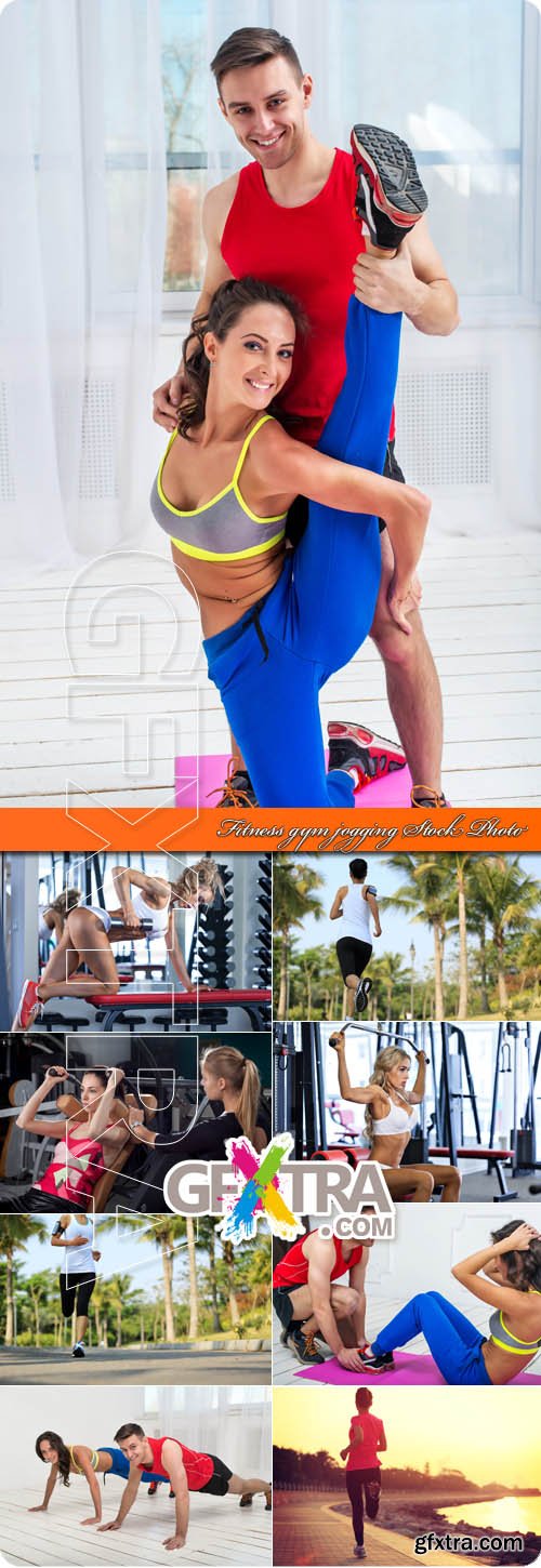 Fitness gym jogging Stock Photo