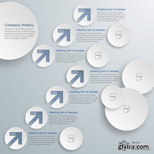 Collection elements of infographics vector image #23-25 Eps