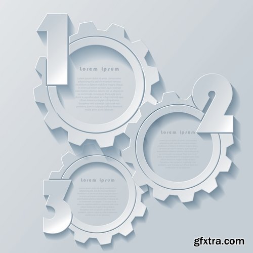 Collection elements of infographics vector image #23-25 Eps