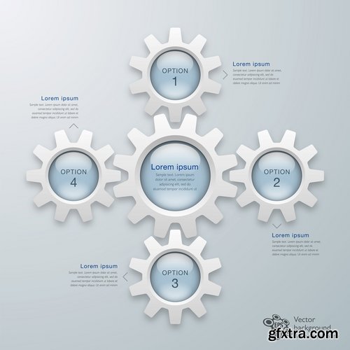 Collection elements of infographics vector image #23-25 Eps