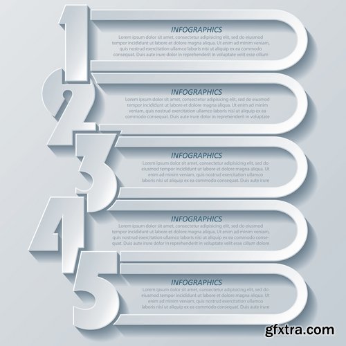 Collection elements of infographics vector image #23-25 Eps