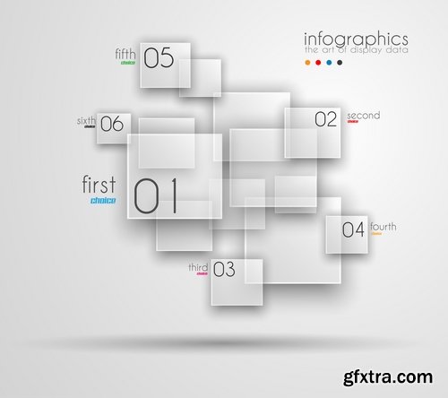 Collection elements of infographics vector image #23-25 Eps