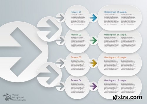 Collection elements of infographics vector image #23-25 Eps