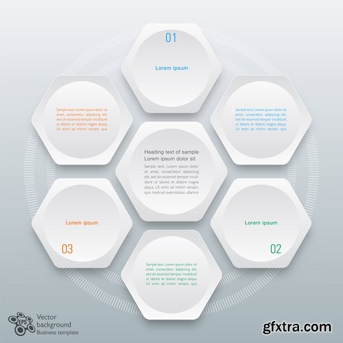 Collection elements of infographics vector image #23-25 Eps