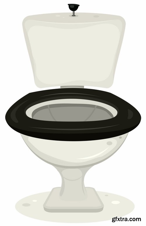 Collection of vector illustration picture toilet 25 Eps