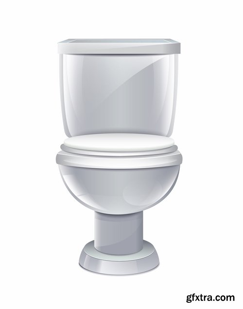 Collection of vector illustration picture toilet 25 Eps