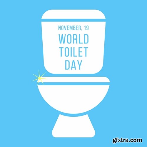 Collection of vector illustration picture toilet 25 Eps