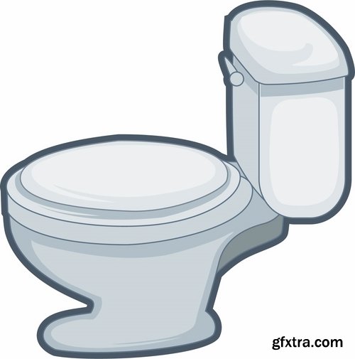 Collection of vector illustration picture toilet 25 Eps