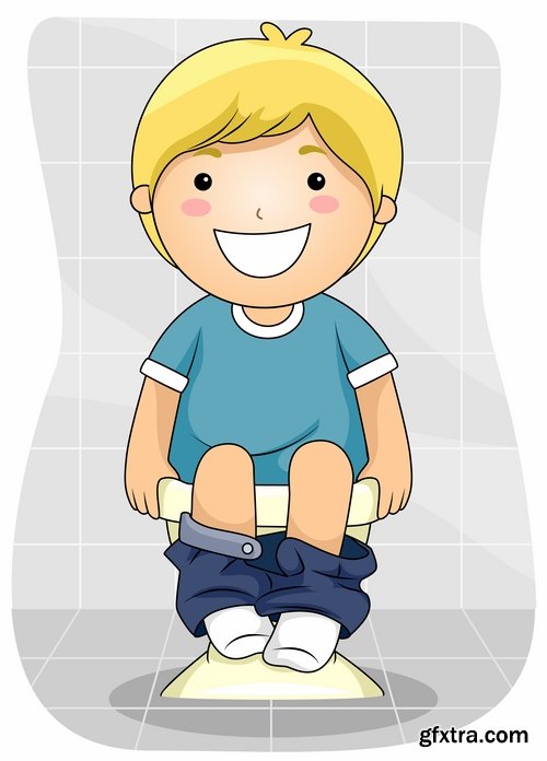 Collection of vector illustration picture toilet 25 Eps