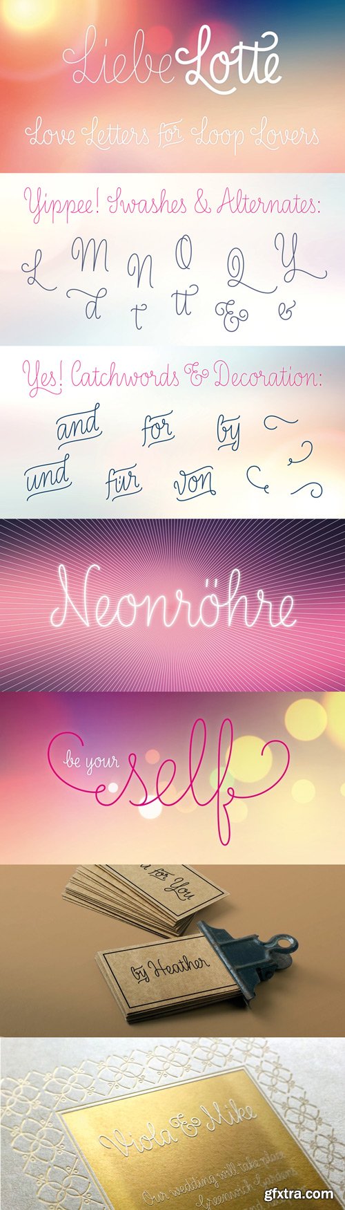 LiebeLotte Font Family $129