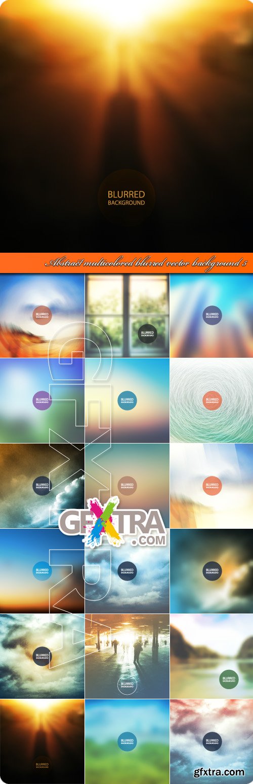 Abstract multicolored blurred vector background 5