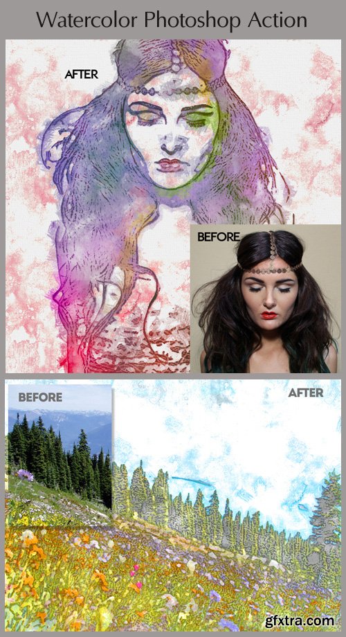 Watercolor Photoshop Action