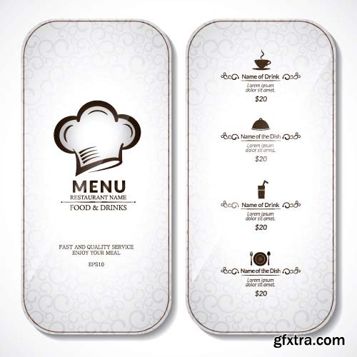 Restaurant menu 7x EPS