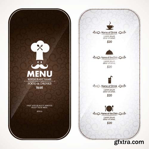 Restaurant menu 7x EPS