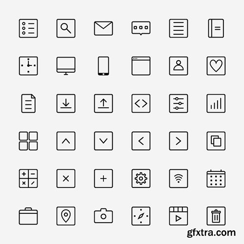 AI Vector Web Icons - Line Icons (April 2015)