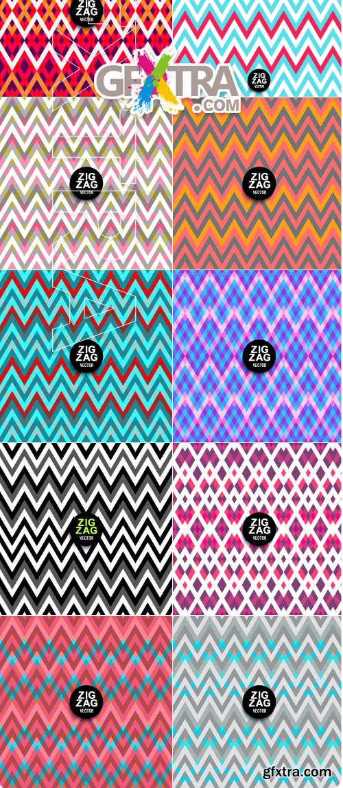 Abstract ethnic zigzag vector background