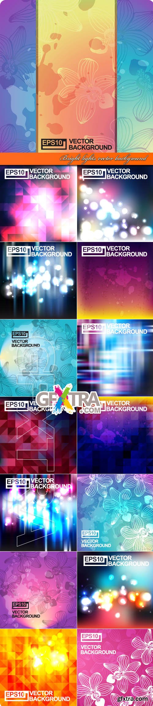 Bright lights vector background