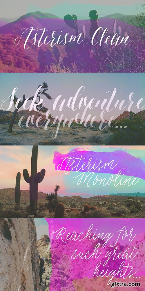 Asterism Clean Font Family 3 Fonts $90