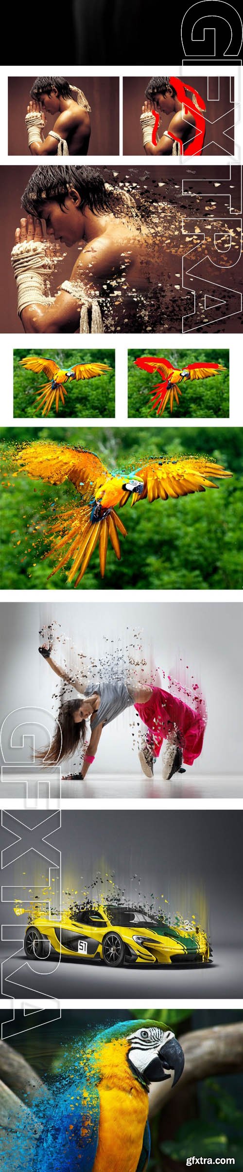 Dispersion Art Photoshop Action - GraphicRiver 11163564