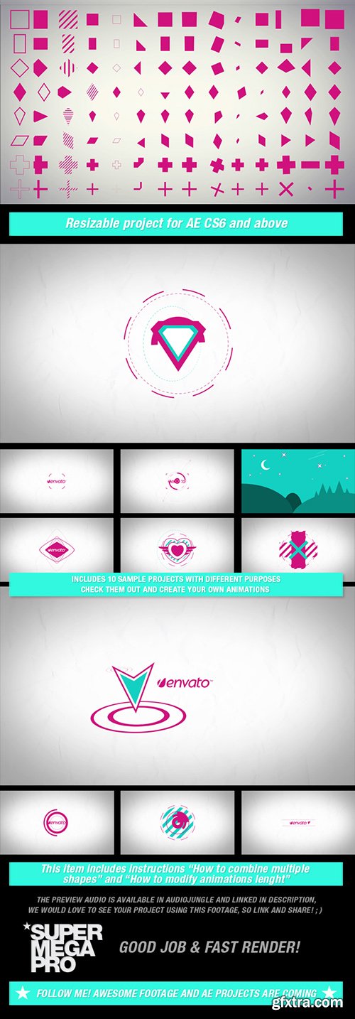 Videohive Basic Shape Animation Pack +1000 8758398