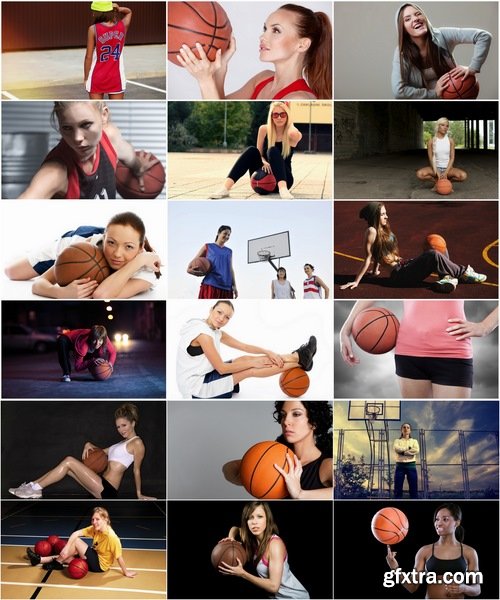 Collection of women\'s basketball girl with a basketball 25 HQ Jpeg