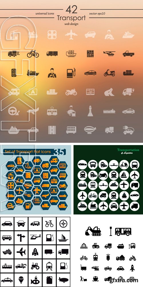 Stock Vectors - Set of transport icons