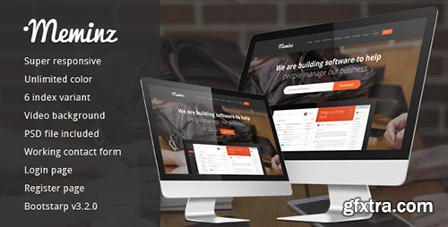 ThemeForest - Meminz v1.1.2 - Download Software Landing Page - FULL