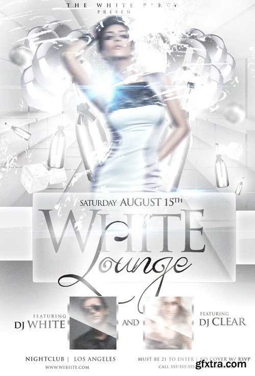 White Lounge PSD Flyer Template