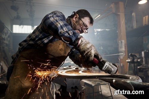 Collection of various working craft profession Construction worker mechanic mechanic 25 HQ Jpeg