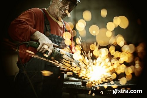 Collection of various working craft profession Construction worker mechanic mechanic 25 HQ Jpeg