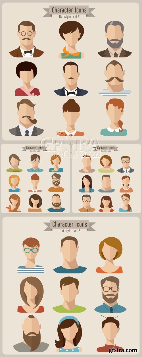 Character Icons Vector