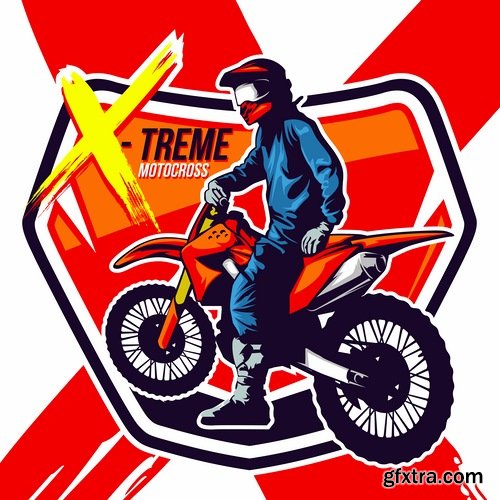 Collection of vector image extreme sports different sports 25 Eps