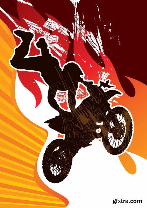 Collection of vector image extreme sports different sports 25 Eps