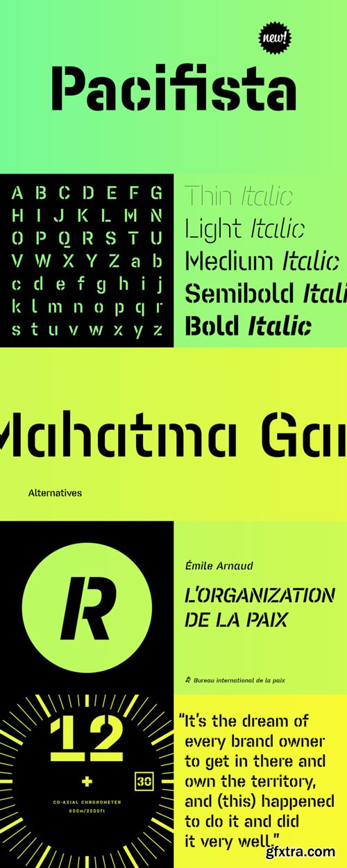 Pacifista Font Family $285