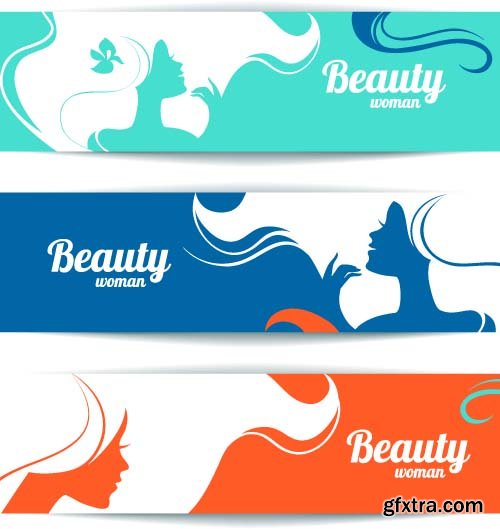 Beauty salon card template vector background 10x EPS